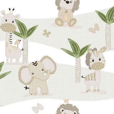 Papel De Parede Mondo Baby Wild Safari 13048 - Rolo 10m X 0,53m