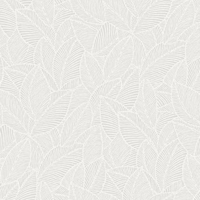 Papel De Parede Essencial Folhagem Branco Ess1040