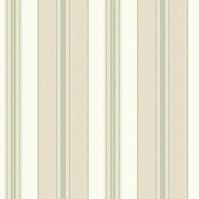 Papel De Parede Waverly Stripes Lovers Lane Bege-cinza Wa7783 Rolo 10m X 0,52m