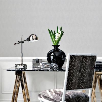 Papel De Parede Essencial Aspecto Têxtil Branco E Cinza Ess1033