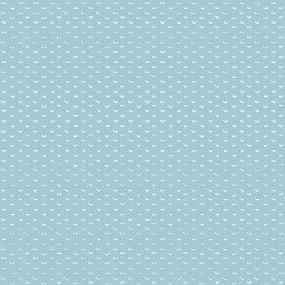 Papel De Parede Fofura Baby Desenhos De Passarinhos Azul Ff4017