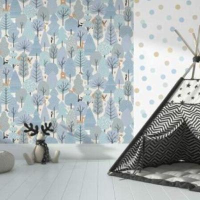 Papel De Parede Hf Petit Infantil Azul 51611