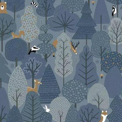Papel De Parede Hf Petit Infantil Azul 51601