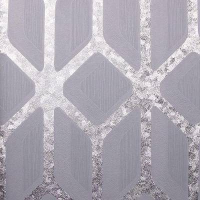 Papel De Parede White Swan Geométrico Cinza Ws100202r