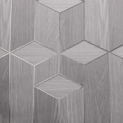 Papel De Parede White Swan Geométrico Cinza Ws101702r