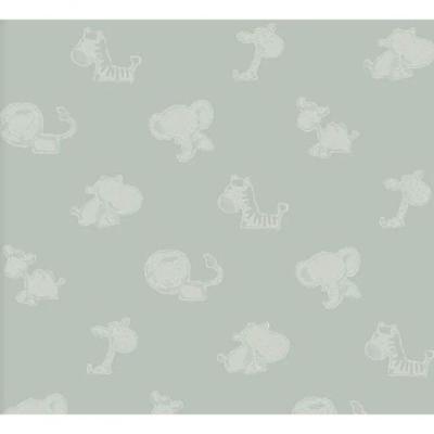 Papel De Parede Safari Friends Infantil Verde Sf6222