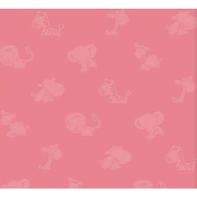Papel De Parede Safari Friends Infantil Rosa Sf6225