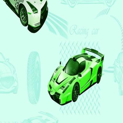 Papel De Parede Vince Carros Verde V1011-45
