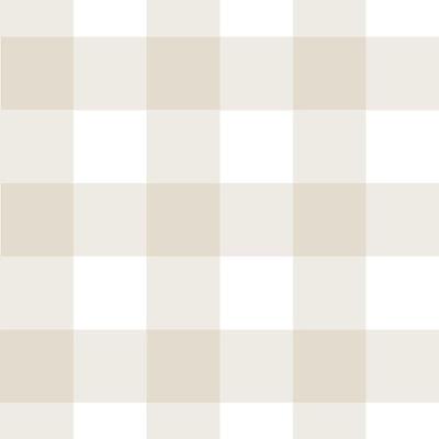 Papel De Parede Doce Estilo Xadrez Bege 81857
