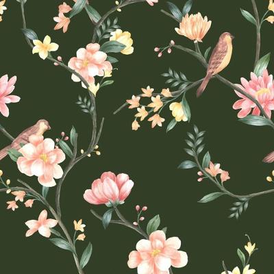 Papel De Parede Botânica Hf Floral Verde 81260