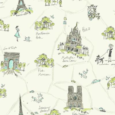 Papel De Parede Waverly Kids Tres Chic Wk6832 - Rolo 10m X 0,52m