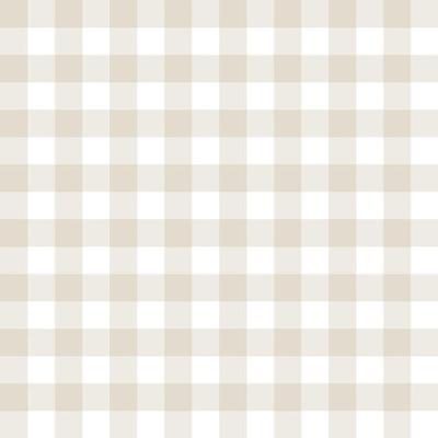 Papel De Parede Doce Estilo Xadrez Bege 82199