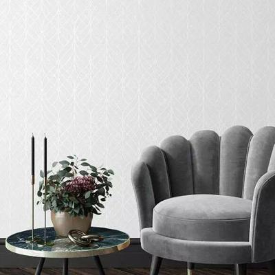 Papel De Parede Lille Geométrico Branco 54900