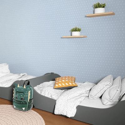 Papel De Parede Sonhos Petit Poá Azul 4237