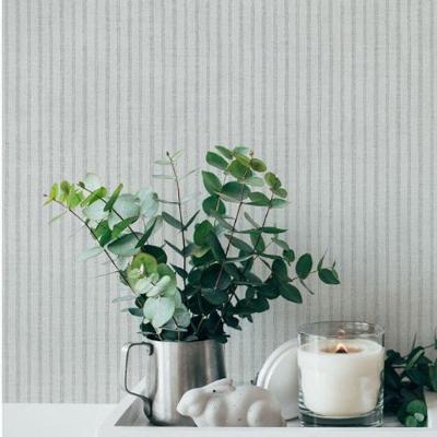 Papel De Parede Famous Garden Listrado Cinza 390763