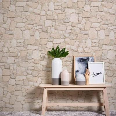 Papel De Parede Attractive 2 Pedra Bege 692429