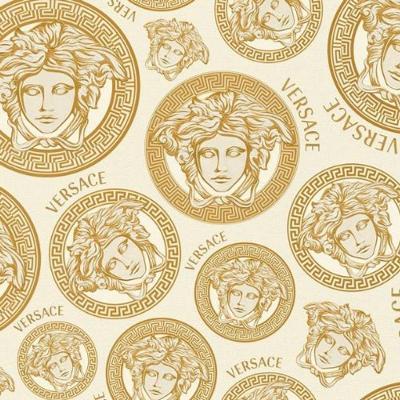 Papel De Parede Versace V Moderno Dourado 386115