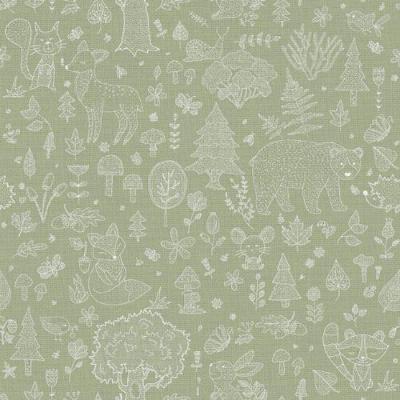 Papel De Parede Happy Infantil Verde 14805