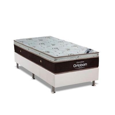 Cama Box Solteiro: Colchão Molas Superpocket Ensacadas Ortobom Sleep King Látex + Base Crc Courano White (88x188)