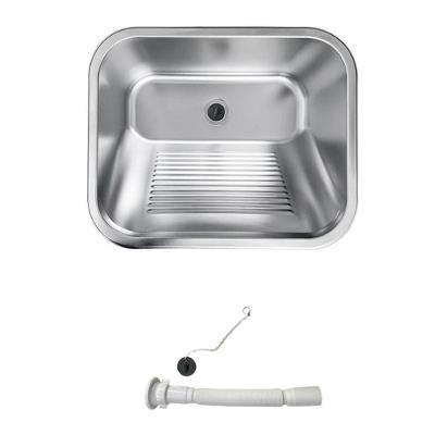 Tanque Lavanderia Aço Inox 201 Belcca 50x45cm Com Válvula E Sifão - TL201-01
