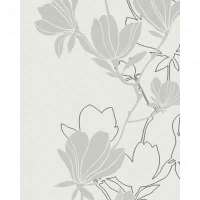 Papel De Parede Gina Flores Cinza Fendi 57801 Rolo 10m X 0,53m