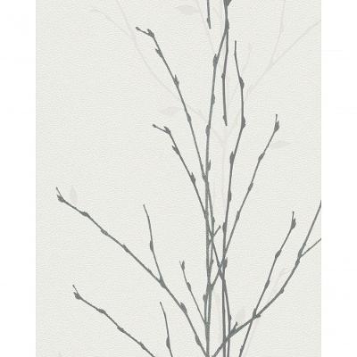 Papel De Parede Gina Galhos De Árvore Cinza 57713 Rolo 10m X 0,53m