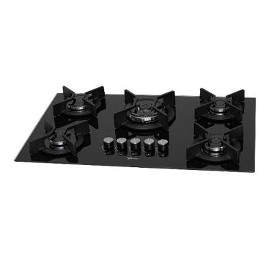 Fogão Cooktop Fischer 5Q TC Infinity Gás Mesa Vidro Preto Bivolt