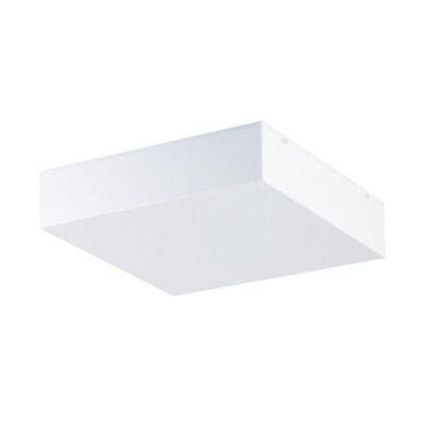 Luminária Plafon De Sobrepor Quadrado Acrílico 30x30 + Bulbo A60 11w Bq