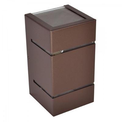 Arandela 2 Focos E 2 Frisos Retangular- Soquete G9 (il1803) Marrom