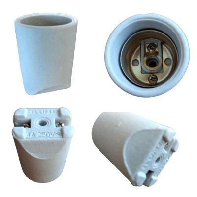 Kit 70 Soquetes De Porcelana Reto Para Lâmpada Base E27