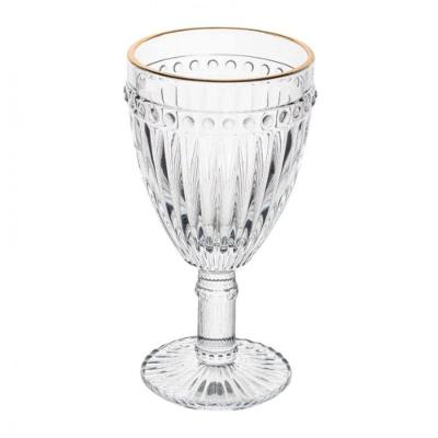 Jogo 6 Taça De Agua Filete Dourado Empire 325 Ml - Lyor