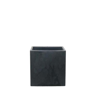 Vaso Cubo Fosco 40x40cm Antique Preto