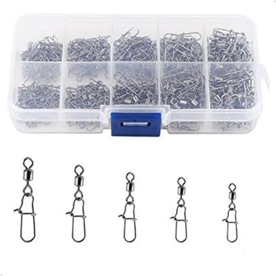 Kit 210 Snap Girador Lorben Pesca Engate Rápido Com Estojo De Armazenamento