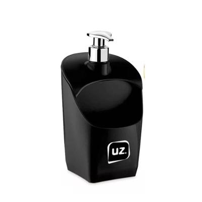 Dispenser Porta Detergente Esponja Organizador Pia 500ml Preto