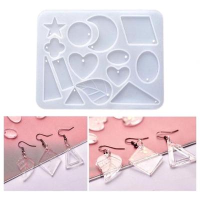 Molde De Silicone Para Resinas Lua-estrela-brinco-pingente