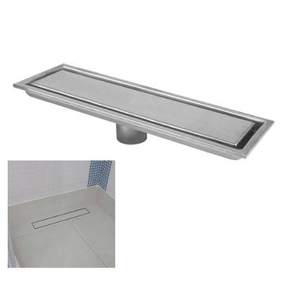 Ralo Linear Oculto Inox 40cm Banheiro Lavabo Anti Odor Anti Inseto Invisivel Resistente Higienico Seguro