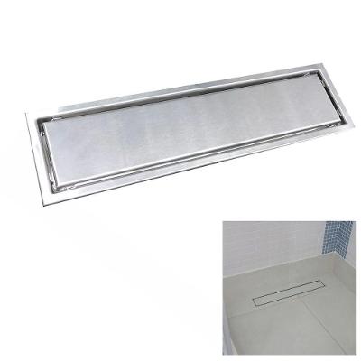 Ralo Oculto Linear 30cm Invisivel Aço Inox Anti Odor Anti Inseto Banheiro Lavabo Resistente Seguro Higienico