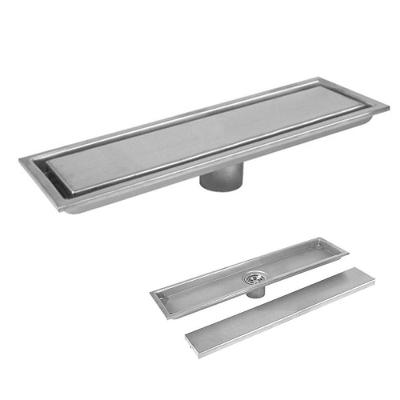 Ralo Linear Oculto 40cm Inox Anti Odor Anti Inseto Banheiro Lavabo Invisivel Seguro