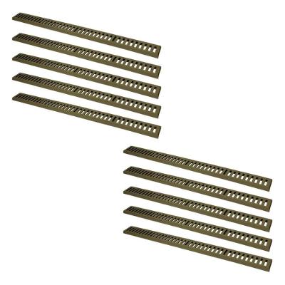 Kit 10 Ralo Grelha Linear Caixilho Alumínio Fendi 20x100cm