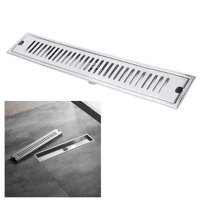Ralo Linear Inox 40cm Banheiro Area Externa Anti Odor Anti Inseto