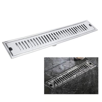 Ralo Linear 40cm Inox Banheiro Area Externa Anti Odor Anti Inseto Lavabo Piscina Quintal Higienico Resistente
