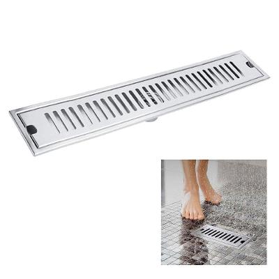 Ralo Linear Aço Inox 40cm Banheiro Area Externa Anti Odor Anti Inseto Lavabo Quintal Piscina Seguro Higienico Resistente