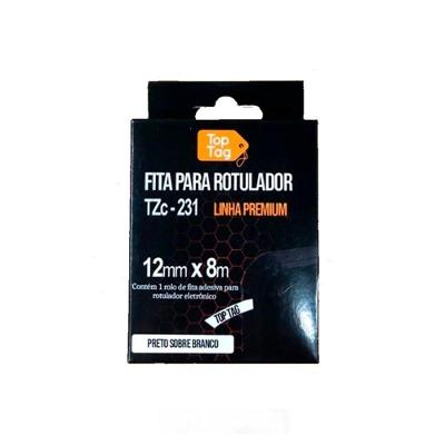 Cartucho Tze231 12mm 8 Metros Branca Para Rotulador