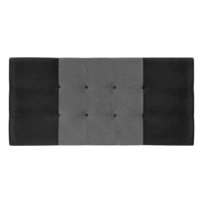 Painel Estofado Mini Cooper 164 Cm Cama Box Quarto Casal Queen Size Suede Preto/cinza