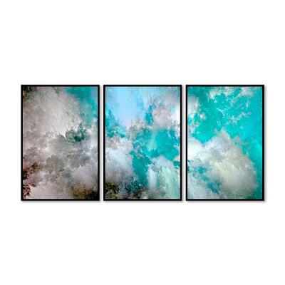 Kit Com 3 Quadros Decorativos 60x40 Cm Abstrato Vibrante