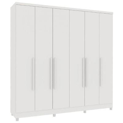 Guarda Roupa Casal Veneza 6 Portas 4 Gavetas Tcil Móveis Branco