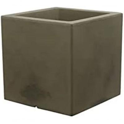 Vaso Cubo Fosco 30x30cm Antique Camurça
