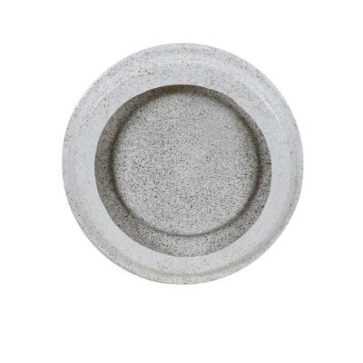 Prato Vaso Loft 27 X 3 Cm Branco Artstone