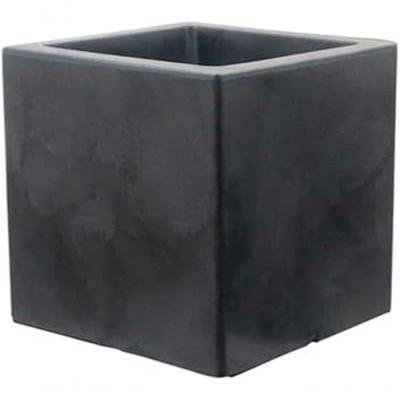 Vaso Cubo Fosco 20x20cm Antique Preto