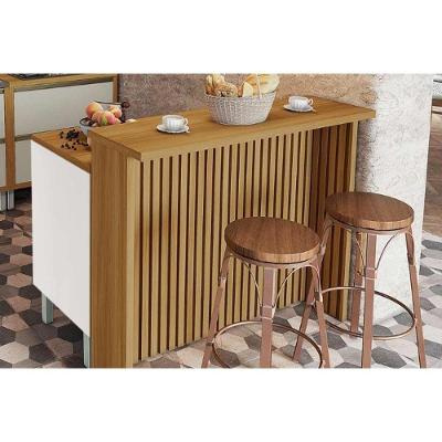 Balcão De Cozinha Modulado Marquesa Com 1 Porta E 3 Gavetas 120cm Branca Nature